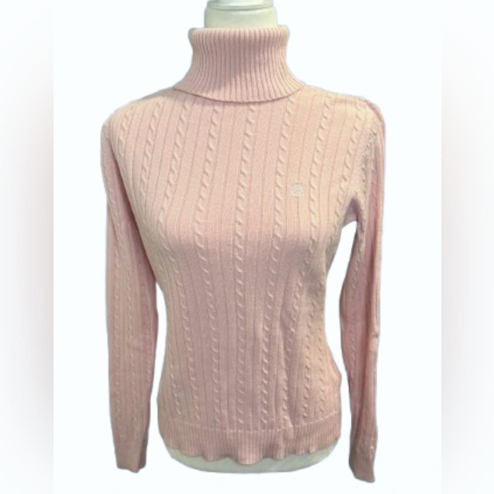Izod Cotton Cable Knit Turtleneck Sweater